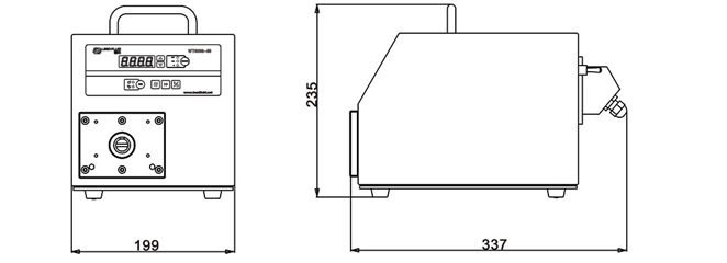 WT600S-65大扭矩調速型蠕動泵尺寸圖